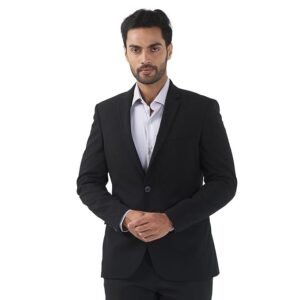 Raymond Men Slim Fit Solid Pattern Poly Viscose Blend Notch Lapel Full Sleeve Formal Jacket