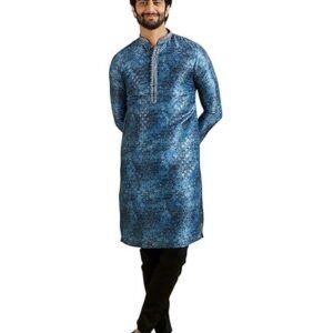 manyavar-mens-art-silk-metallic-print-kurta-pyjama-set-2pcs