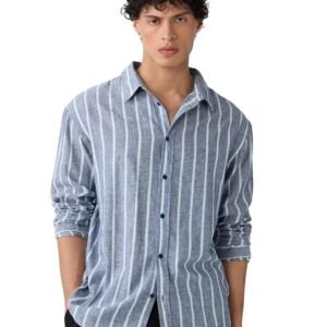the-souled-store-cotton-linen-stripes-nautical-men-and-boys-long-sleeves-collared-neck-button-front-grey-striped-regular-fit-lightweight-summer-cotton-linen-shirts