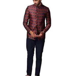 kisah-mens-jodhpuri-bandhgala-trouser-set-silk-blend-jacquard-ethnic-wear-for-men-maroon