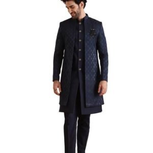 kisah-mens-jacket-sherwani-trouser-setsilk-blend-fabric-jacquard-pattern-indo-western-sherwani-set-for-menregular-fit-mandarin-collar-long-sleeves-2