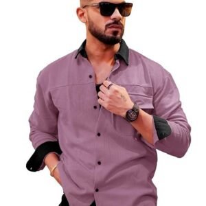 maniac-mens-solid-collared-neck-full-sleeve-biscuit-and-black-cotton-shirt