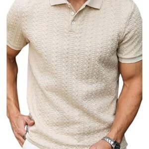 Trillion Jacquard Men's Polo T Shirt for Men | Textured Tshirts for Man (Polyester Blend | Regular Fit)
