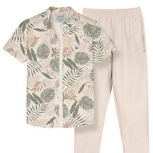 BULLMER Trendy Clothing Set with Shirt & Pants Co-ords for Men